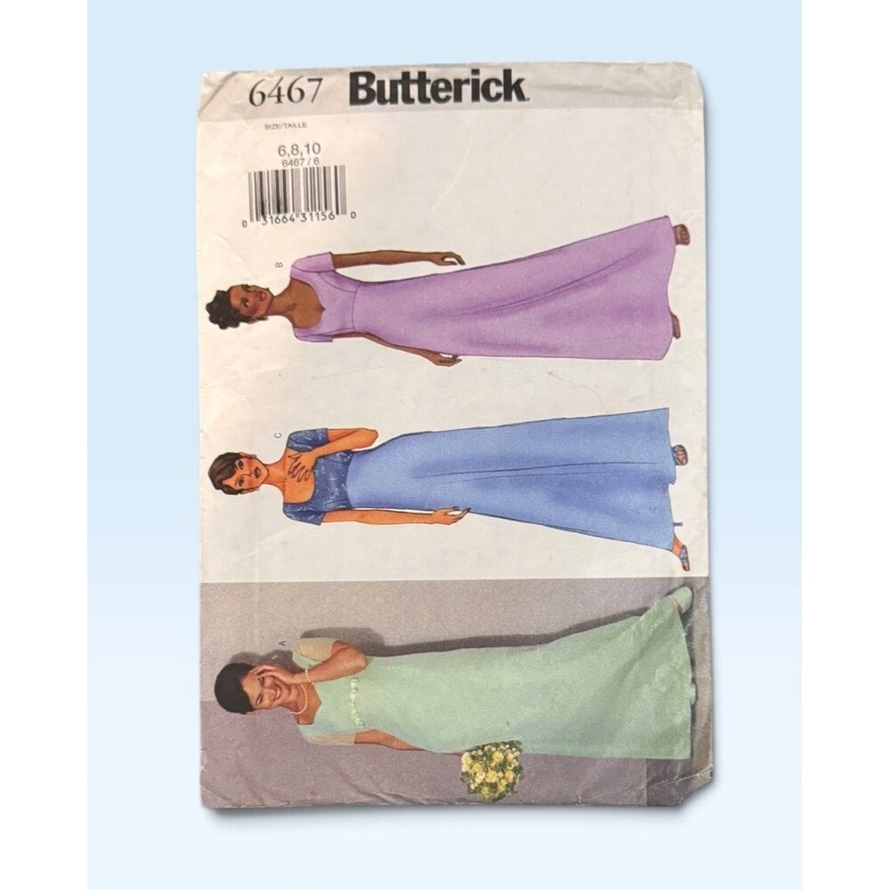Butterick 6467 Misses' Petite Dress Sewing Pattern Sizes 6 8 10 UNCUT Vintage